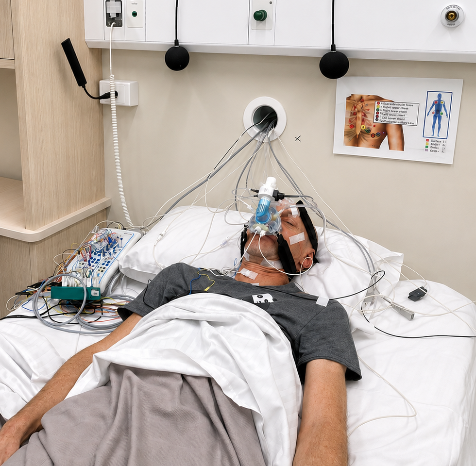 Detailed physiology — ventilation and effort channels from a mattress signal